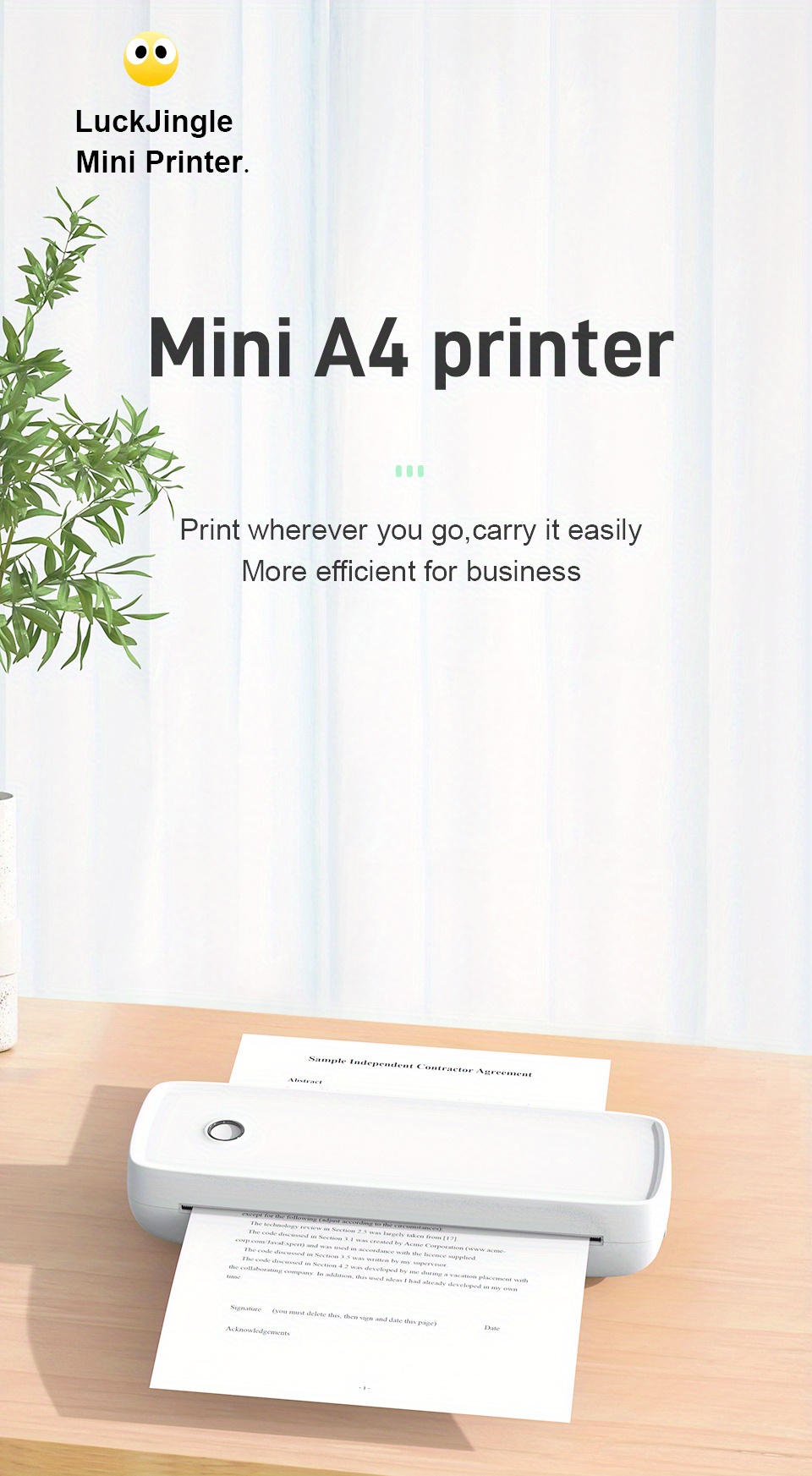 Smart A4 Imprimante Photo Thermique Sans Encre File Picture - Temu