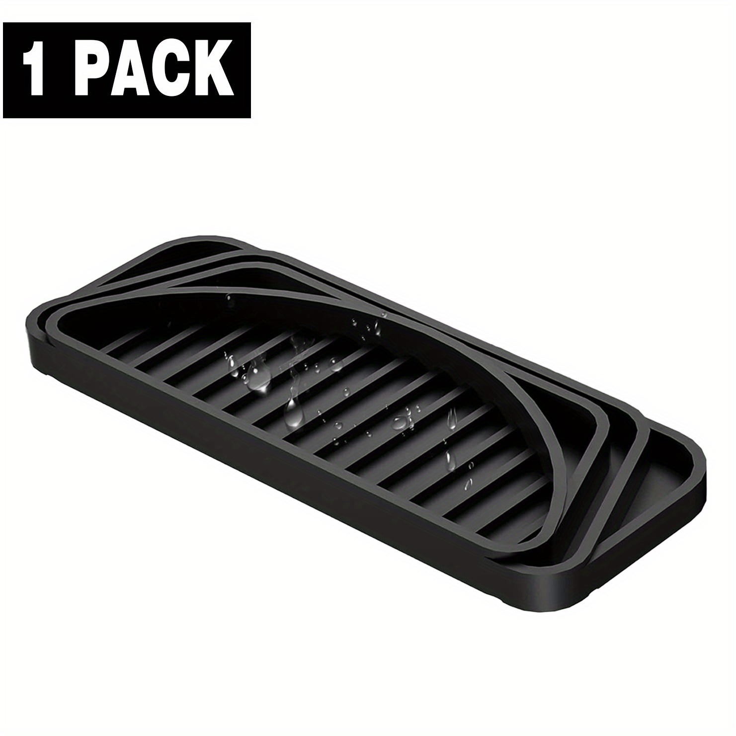 Silicone Refrigerator Drip Tray Catcher 2 packs.Protects Ice and Water  Dispenser Pan From Spills,Fit Refrigerator Water Tray, Coffee Machine Tray