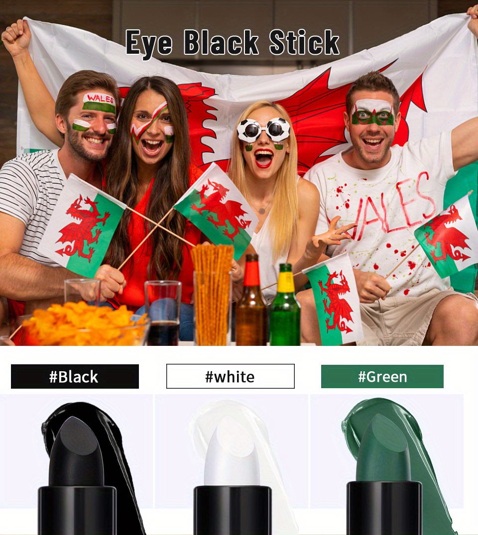 Waterproof Face Paint Stick Waterproof Anti-fade Eye Black Stick Easy  Application for Sports Fans Parties Compact Size - AliExpress