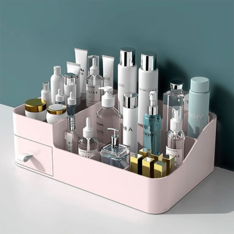 Makeup Organizer For Vanity, Large Countertop Organizer With Drawers, Cosmetic  Storage For Skin Care, Brush, Eyeshadow, Lotion, Lipstick, Nail Polish,  Perfect For Vanity, Bathroom, Bedroom - Temu