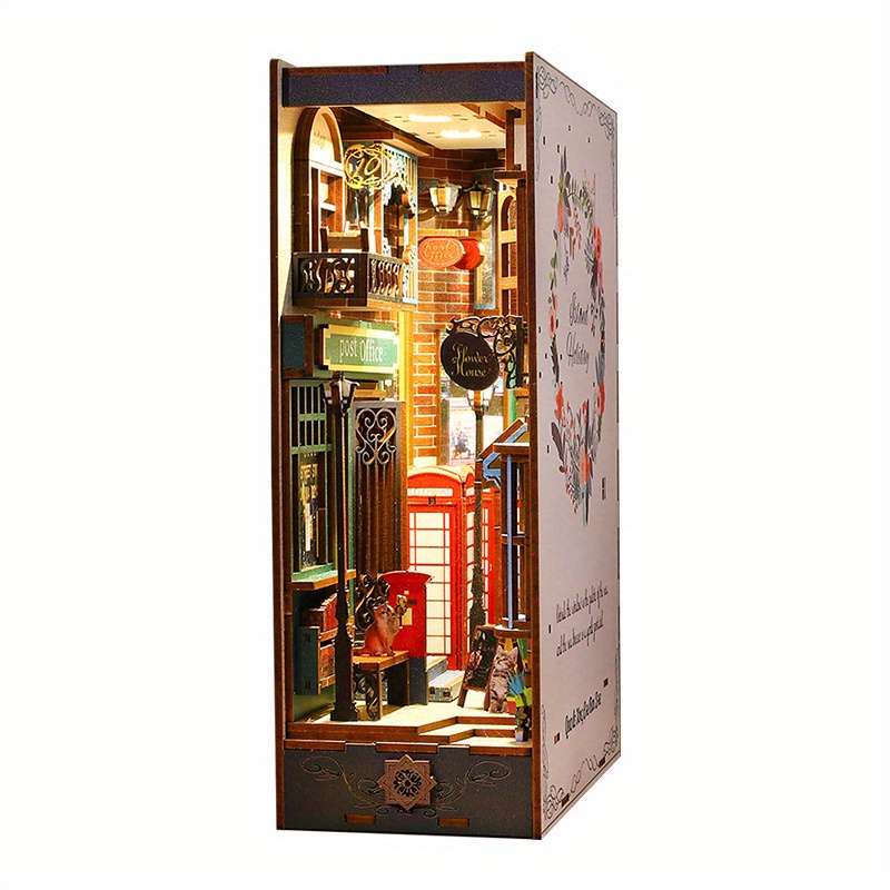 Morefeel DIY Book Nook Kit, DIY Miniature Dollhouse Booknook Kit for  Bookshelf Decor, 3D Wooden Puzzle Bookends Creativity Bookshelf Insert  w/LED Light for Adults Teens (Secret Castle) : : Home