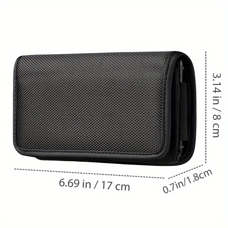 Image of Durable Nylon Phone Belt Pouch Designed For Men (accommodates Phones With Slim Cases)