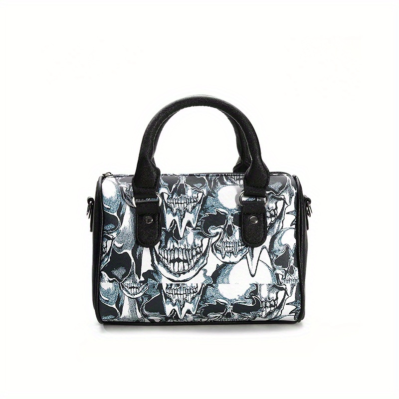 Ghost Skull Novelty Bag, Funny Goth Small Zipper Shoulder Bag, Halloween  Elf Crossbody Purse - Temu