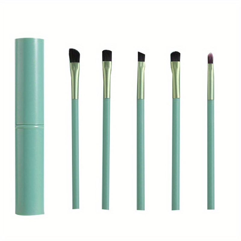 5Pcs Eyeshadow Brush Set Travel Portable Eye Brushes With Storage Box