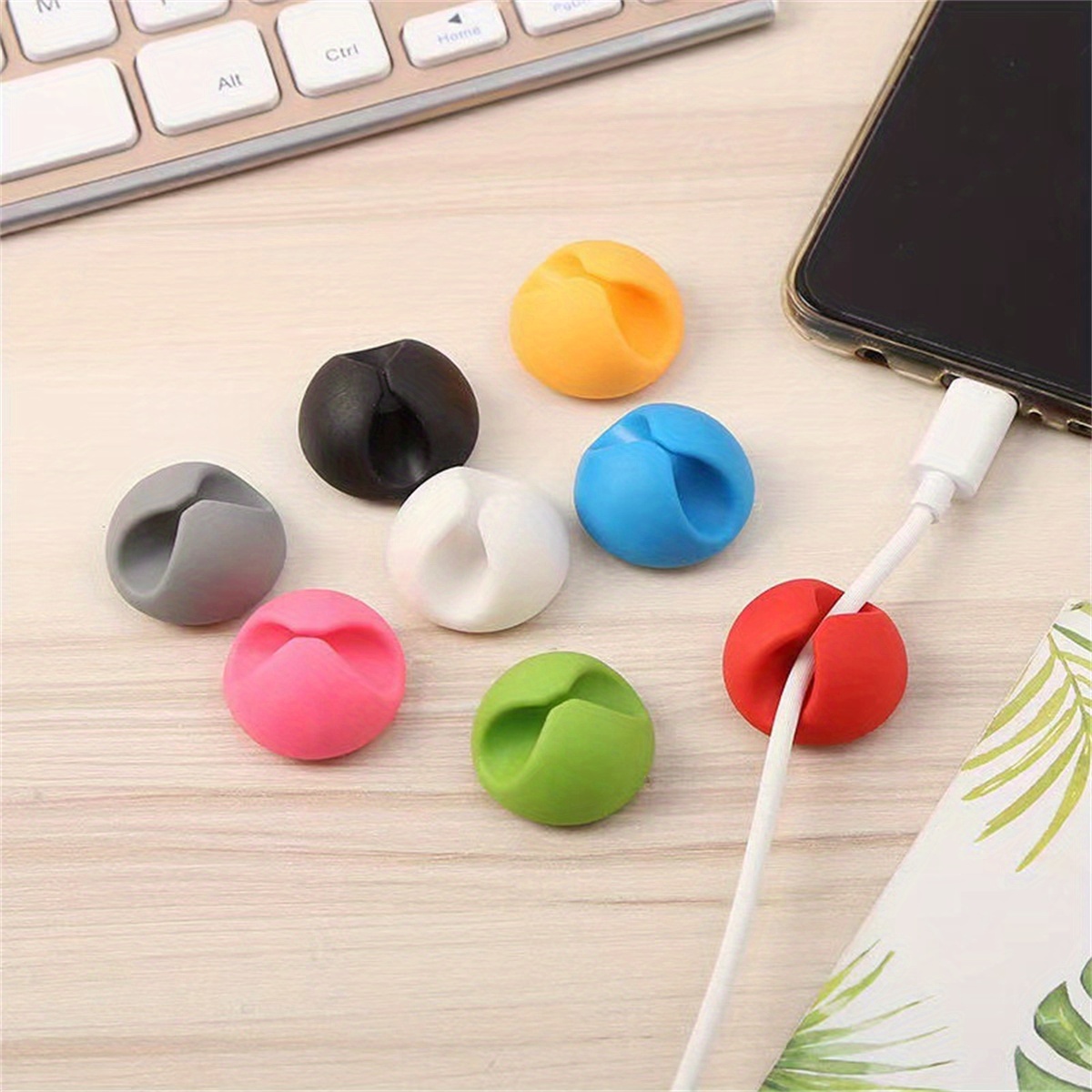 Yootop Kabelclips 50 Stück – Selbstklebend, Grau, Nylon, Für Kabelmanagement An Wand & Schreibtisch