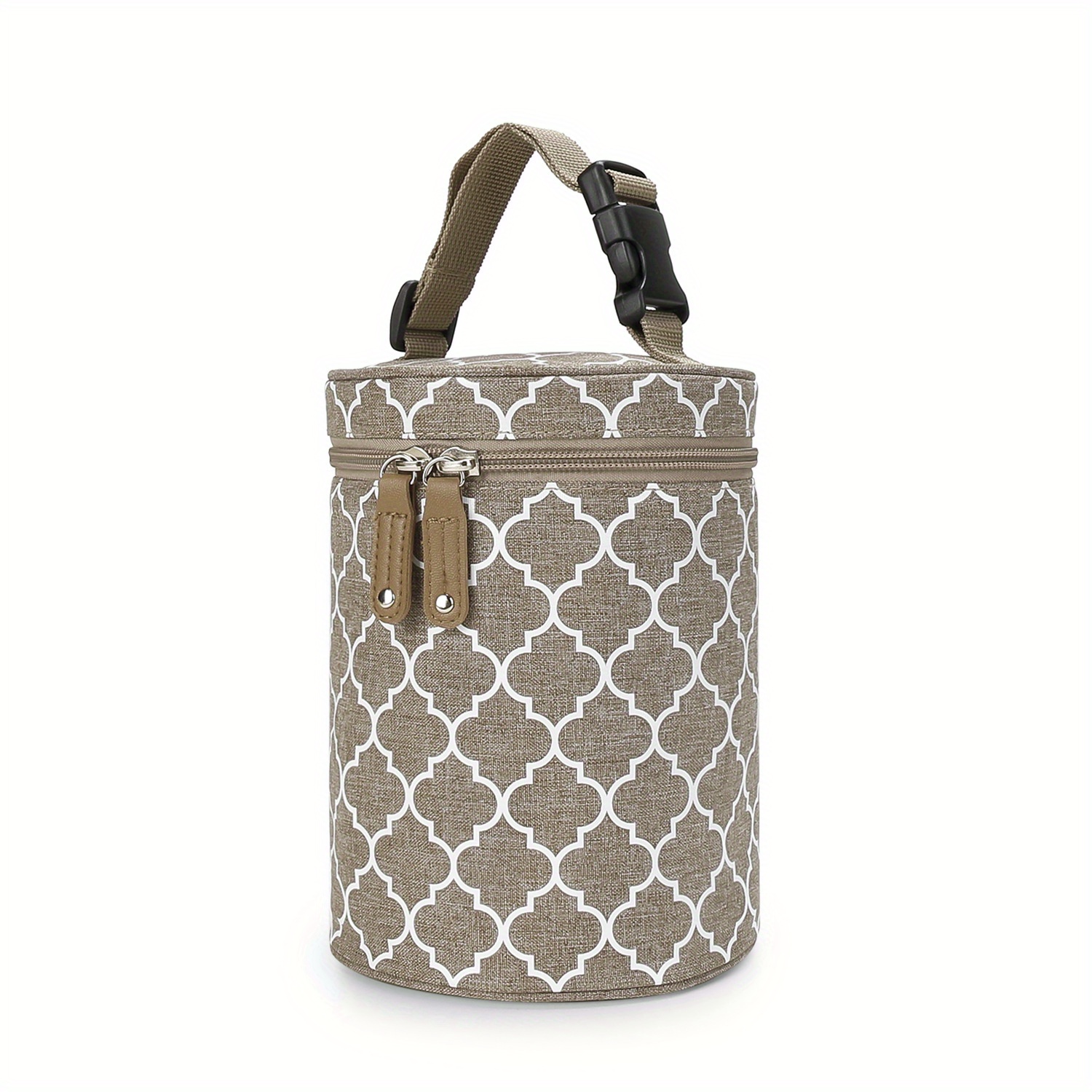 J.J. Cole Insulated Bottle Carrier Gray & White Diaper Bag Accessory Stone  Arbor