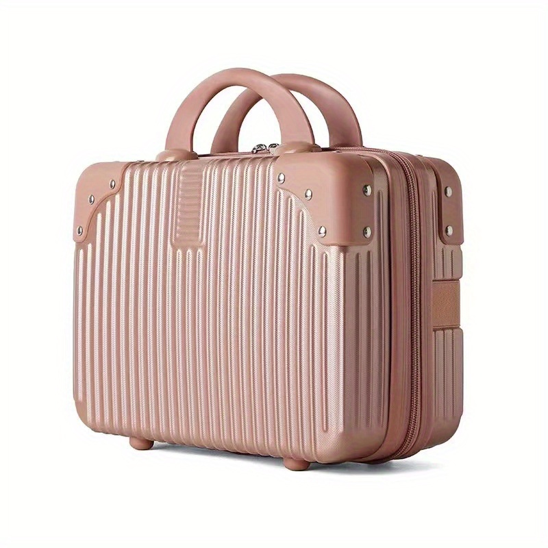 Portable Hard Shell Cosmetic Travel Case, Small Travel Hand Luggage, Carrying  Makeup Case Suitcase With Elastic Band - Temu Japan