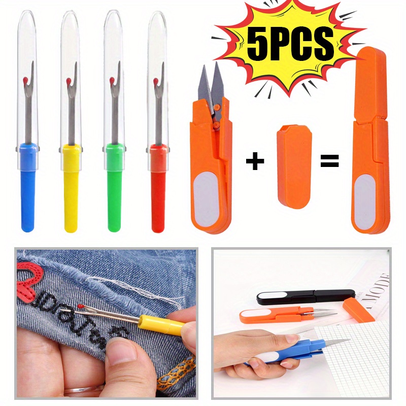 4PCS Sewing Seam Ripper Kit Sew Stitching Thread Unpicker Tool For Sewing Remove  Embroidery Cutting Scissor Handmade Accessories