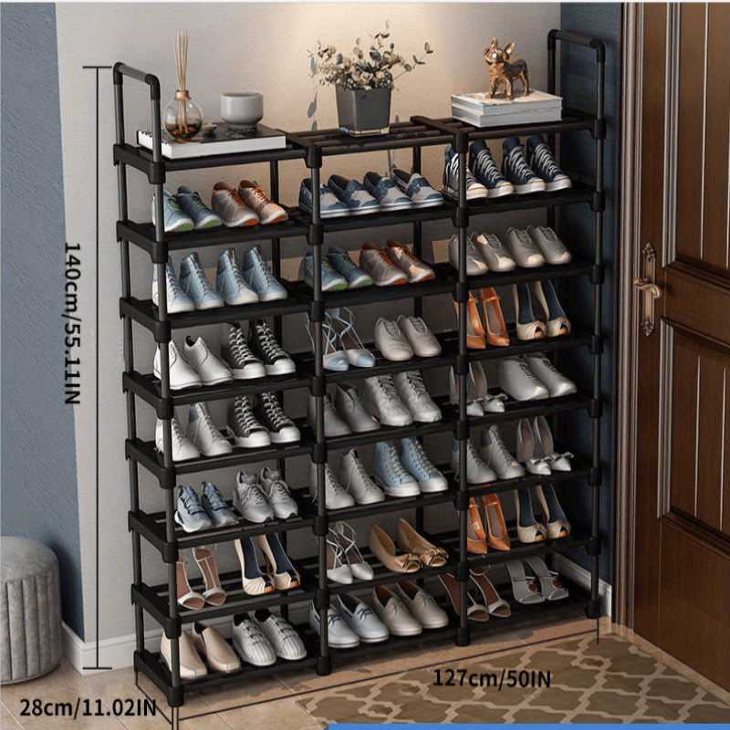 8-Tier Shoe Rack Metal Shoe Storage Shelf