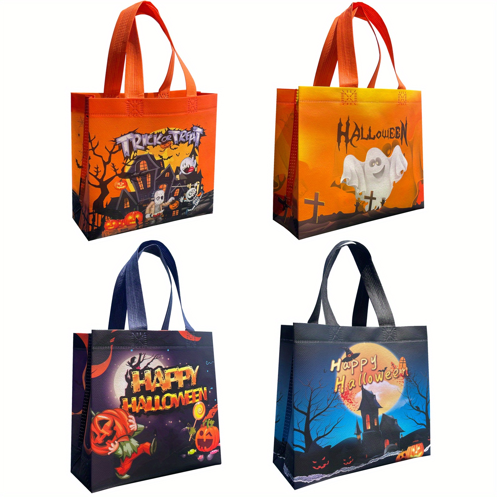 8PCS Halloween Treat Bags Candy Bags, Kids Trick or Treat Bags