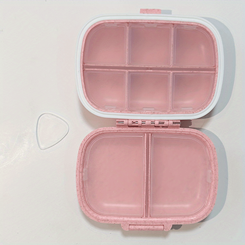 8-Compartment Sealed Pill Box for Travel Medicine Storage