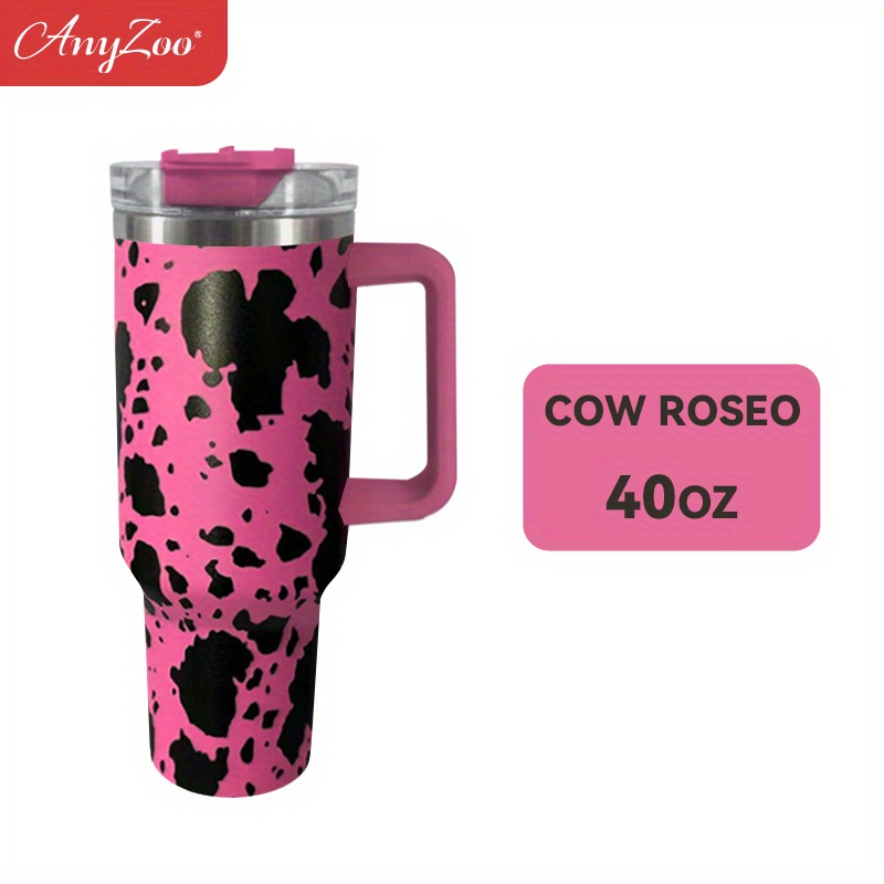 40oz Cow Series Print Stainless Steel Insulated Water Bottle - Tumbler With  Handle, Straw & Lid - Perfect Birthday Gift & Home Kitchen Item! in 2023