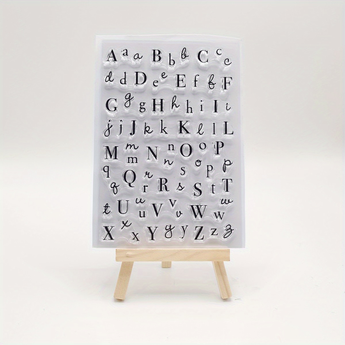 1pc Letter Silicone Transparent Stamp, Creative Stamping, Cursive Lettering, Flexible Material, Writing Accessory, Diy Artists