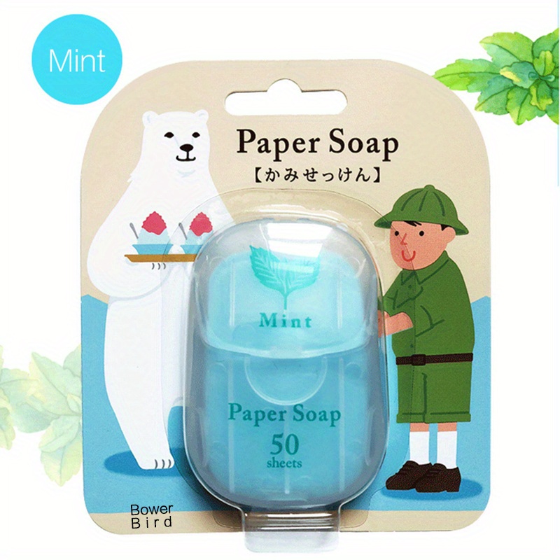 paper soap便携香皂片吸卡纸香皂6色6味50片一次性洗手旅行皂 商品详情 8