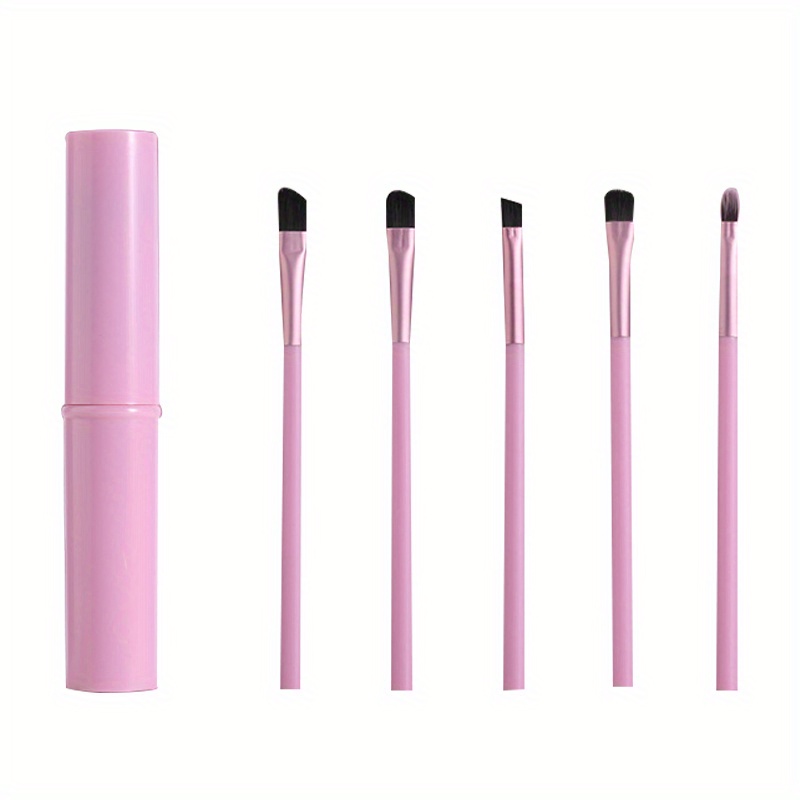 5Pcs Eyeshadow Brush Set Travel Portable Eye Brushes With Storage Box