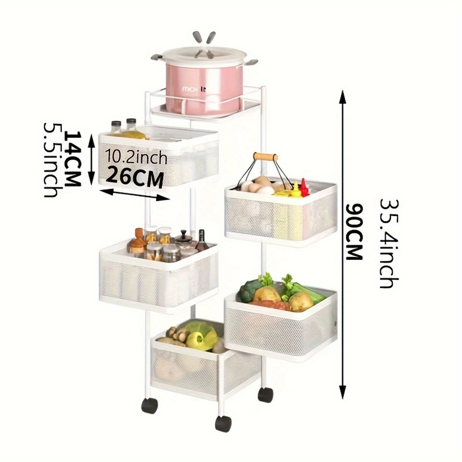 Rotatable Storage Rack Multi functional Floor mounted - Temu