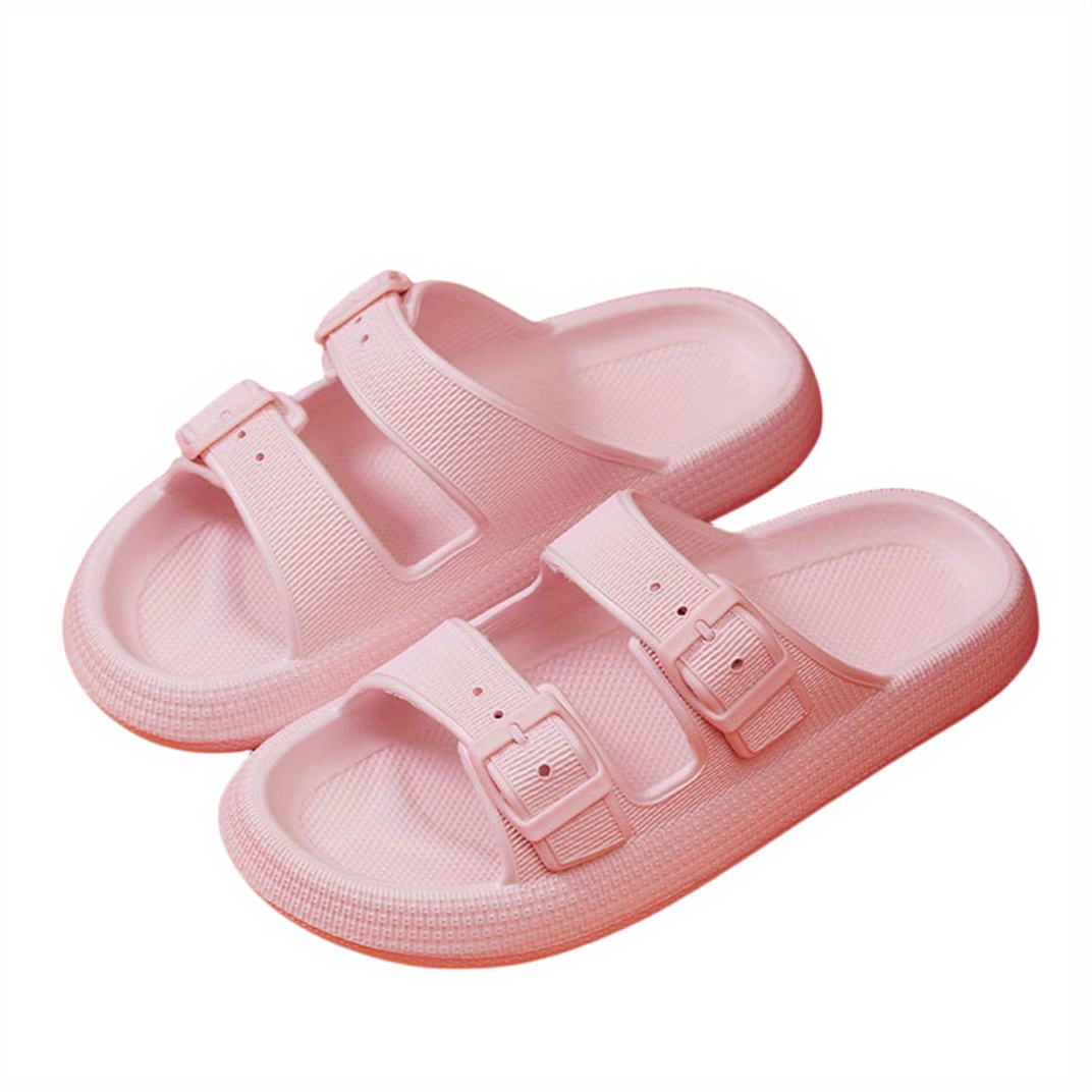 Double strap sport slide on sale pink