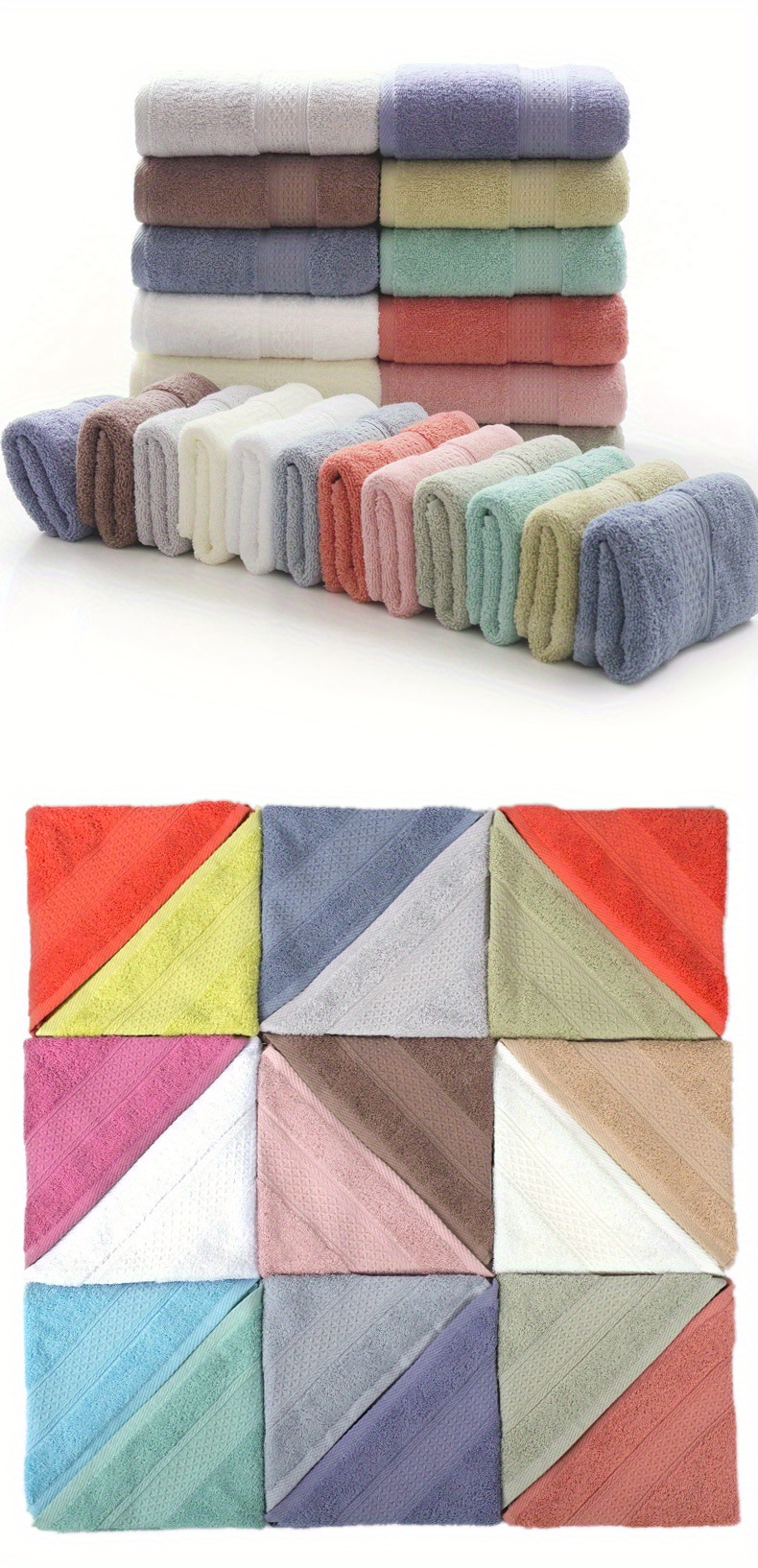 Solid Color Towel Set, 2 Bath Towels 2 Hand Towels 2 Washcloths, Soft  Skin-friendly Face Towel, Cotton Towels For Home Bathroom, Bathroom  Supplies - Temu