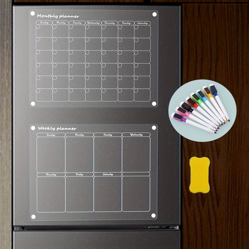 Calendario MAGNETICO 2023 Lavagna magnetica Calendario frigorifero acrilico  Calendario frigorifero magnetico Calendario frigorifero personalizzato con  pennarello -  Italia