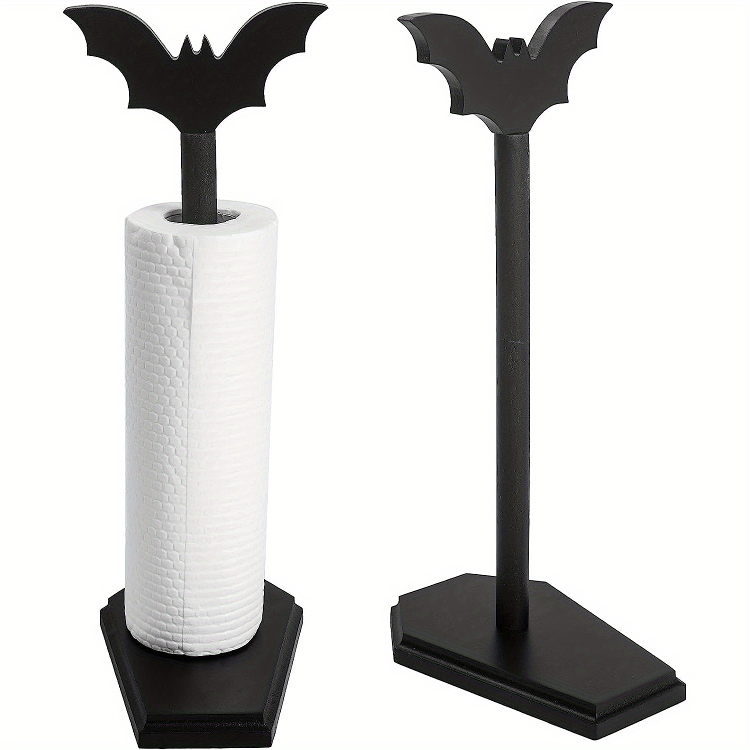 1pc Bat Paper Towel Holder, Halloween Decor For Kitchen And Bathroom, Gothic Home Decor For Oddities And Curiosities, Goth Accessories For Countertop Stand, Witchy Gifts For Women