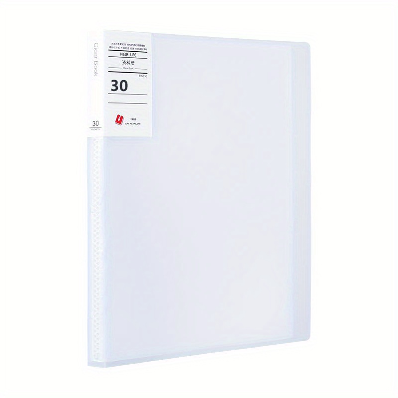 White 10 20 30 Pages With Clear Sleeves Plastic Sleeve - Temu