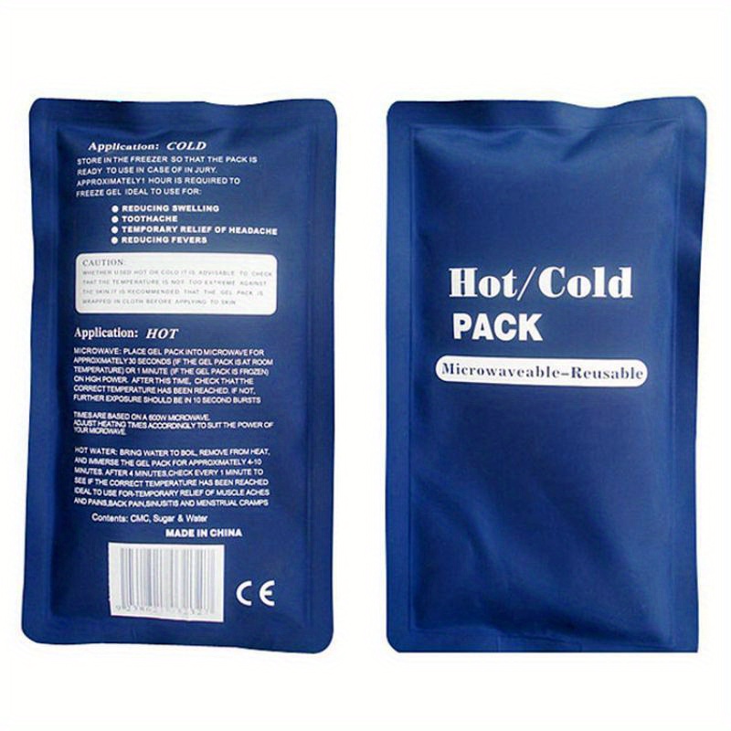 2 Packs Gel Ice Cold Pack Soft Reusable Cold Hot Compression Relieve