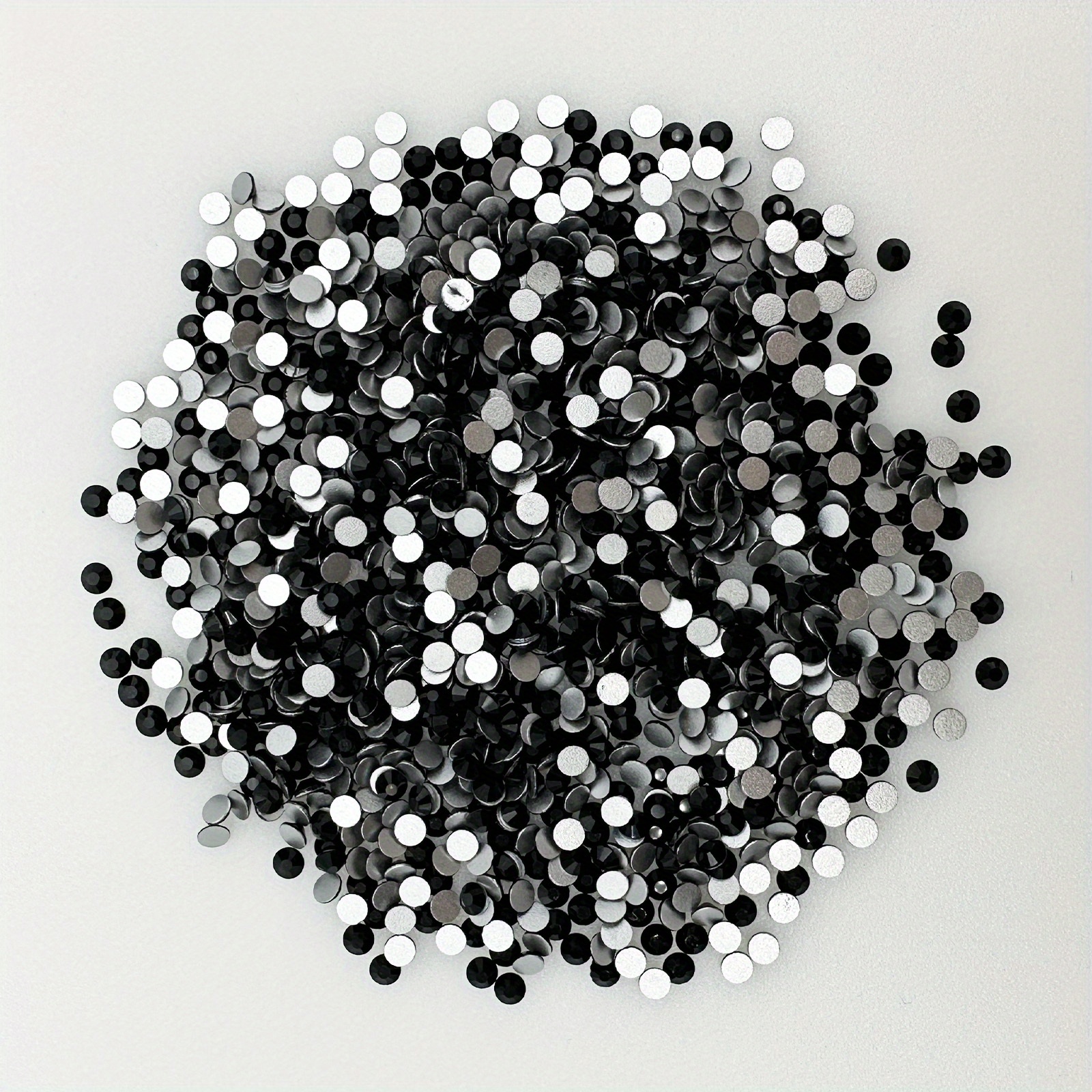 Yantuo Flat Back Rhinestones Black Crystal AB SS20 1440 Pcs, 5mm Round Non Hotfix Glass Stones, Bling Gems for Nail Art,Tumbler Cup,Shoes,DIY Crafts