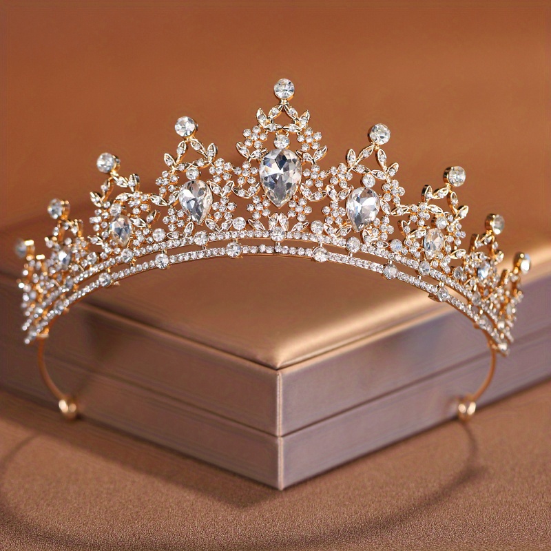 головная повязка в стиле барокко из кристаллов корона королева сплав ободок для волос женские свадебные аксессуары для волос детали 2