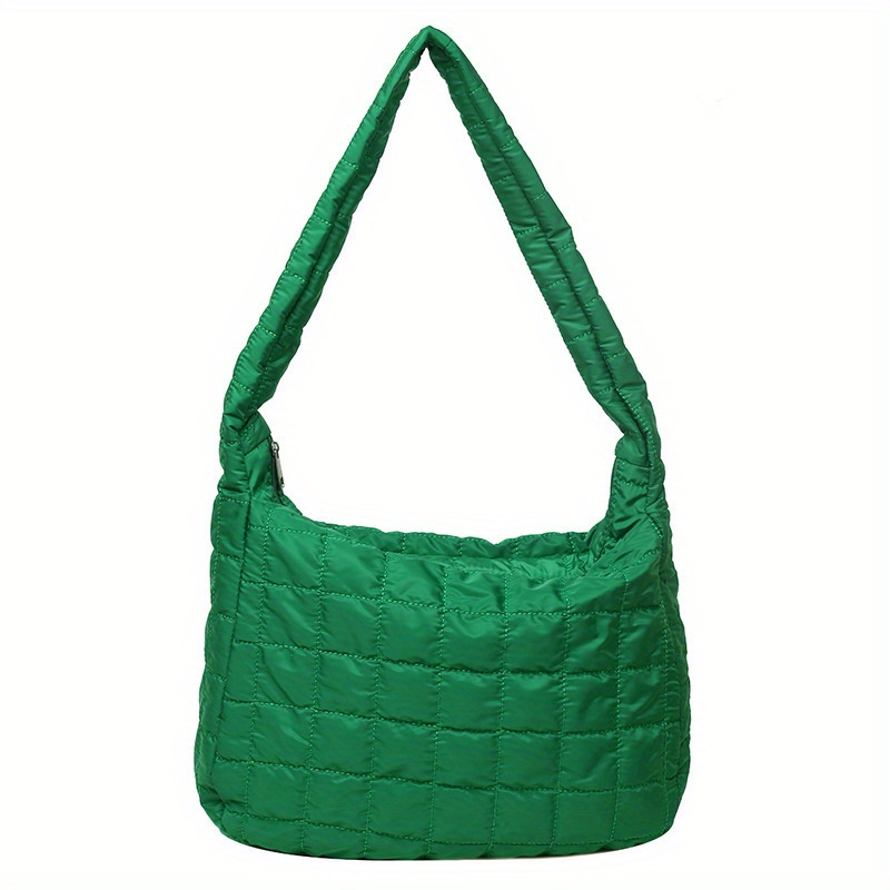 Green padded nylon mini bag