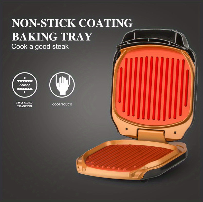 Non-Stick Sandwich Grill Press – Panini Press Grill – Copper Infused S –  Icydeals