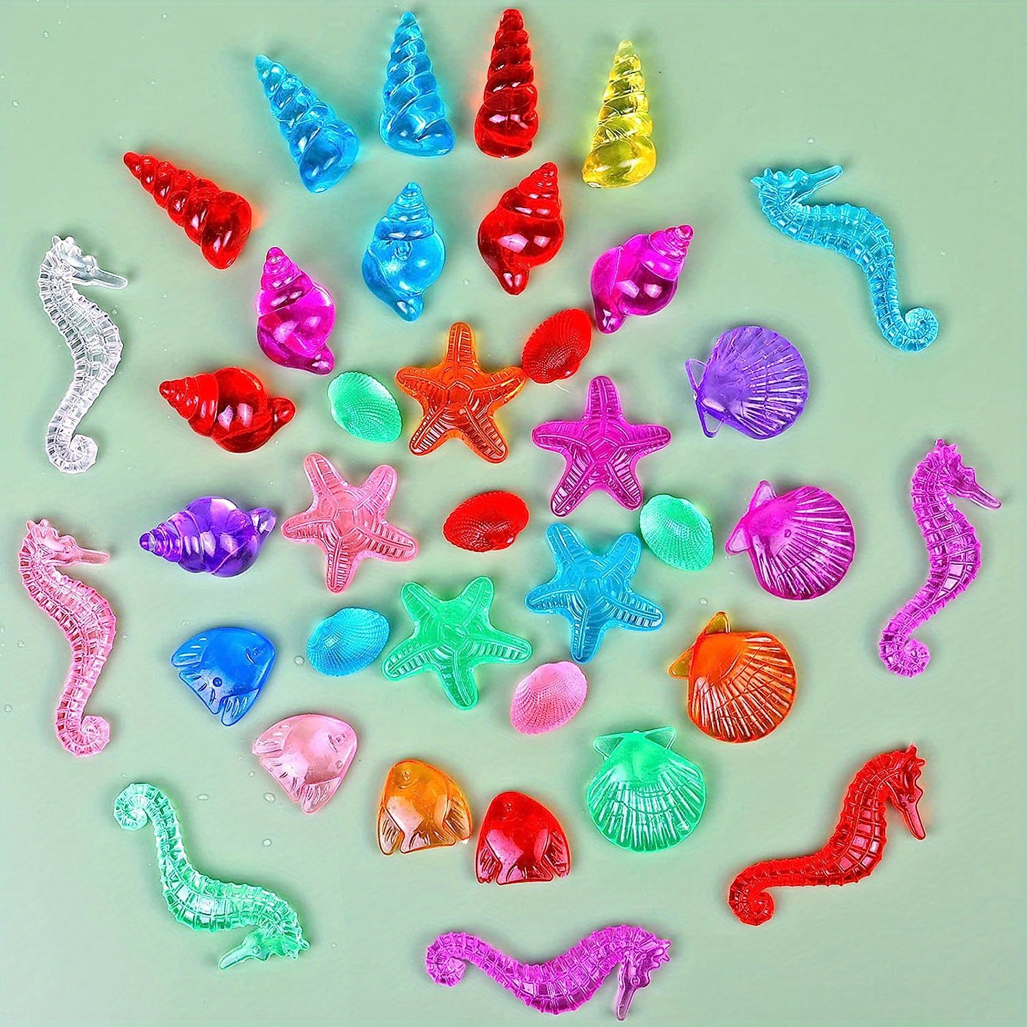 Acrylic Gems Little Mermaid Party Decorations Plastic Sea - Temu