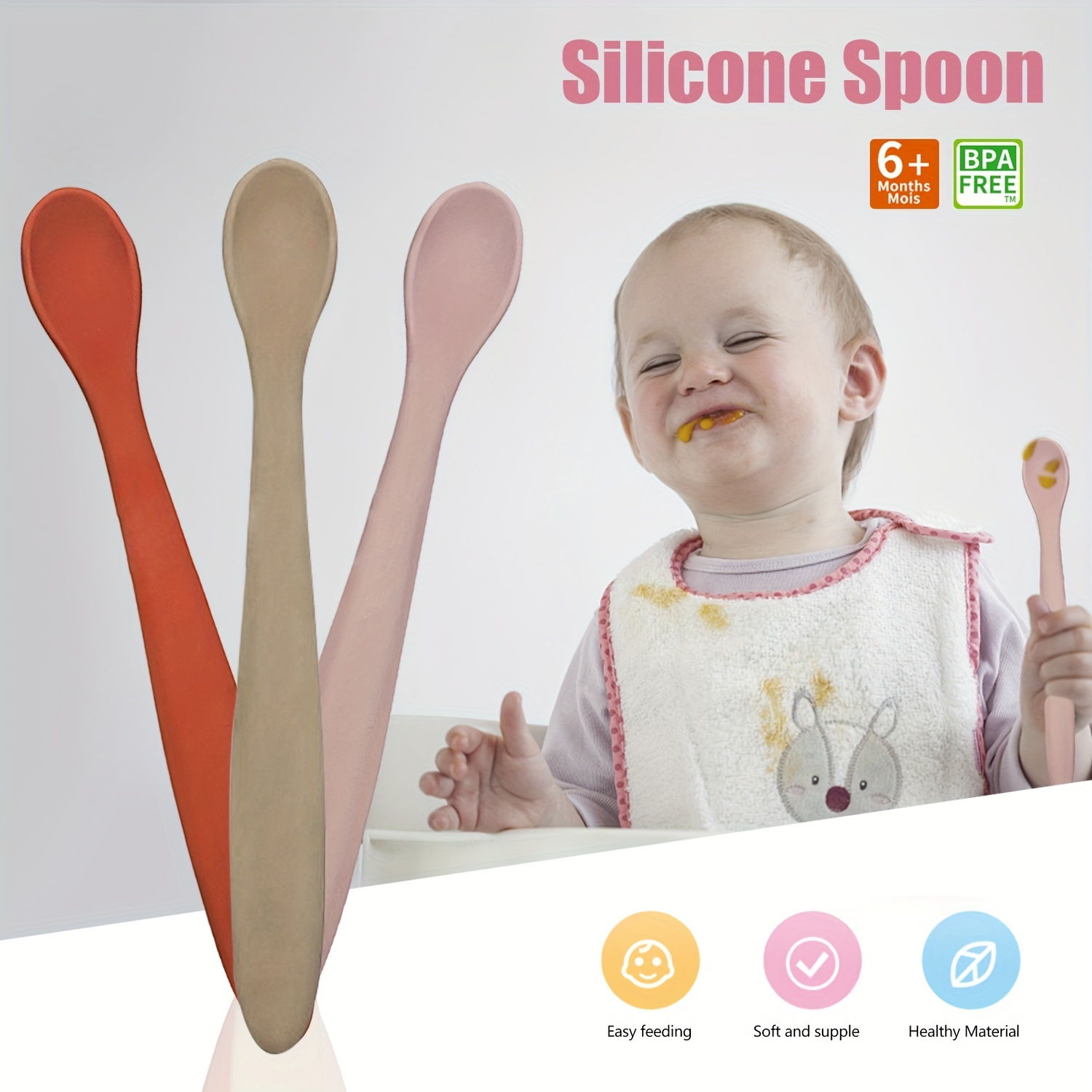 Baby Spoons Gift Set - Soft Tips, Training Spoons For Infants & Toddlers -  Perfect For Feeding & Support! - Temu