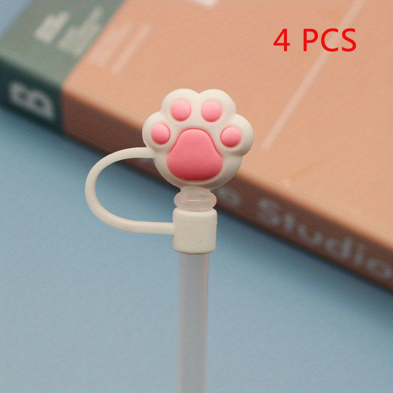 1 Pcs Straw Cover For Cup,8mm Bear Straw Covers Compatible With