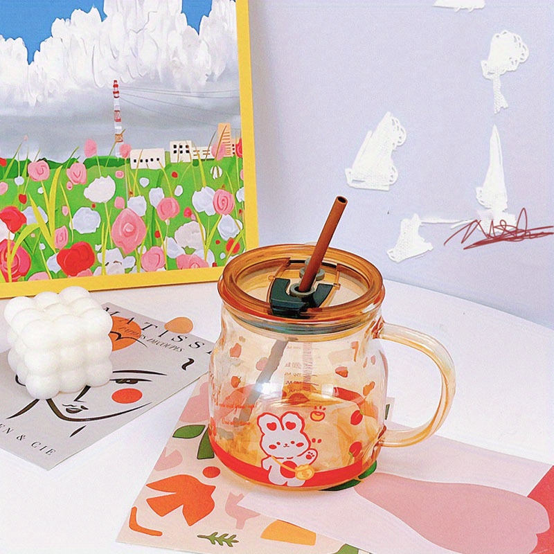Kawaii Bread Frosted Can Glass Cup Carbs Are Life Dessert Kawaii Cup Frosted  Can Glass With Lid 