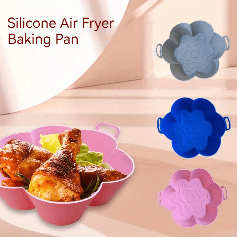 9 Inch Air Fryer Silicone Liners Reusable Non Stick Air Fryer Pot Bowl Air  Fryer Basket Baking Dishes Pans Kitchen Accessories