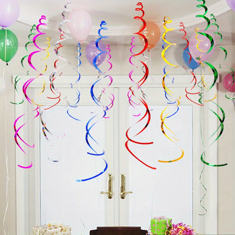 Swirl Decor Pvc Spiral Hanging Decorations For Birthday - Temu