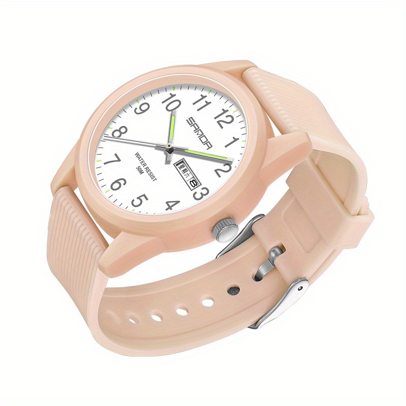 mens colorful ultra thin casual wrist watch waterproof luminous analog calendar watch