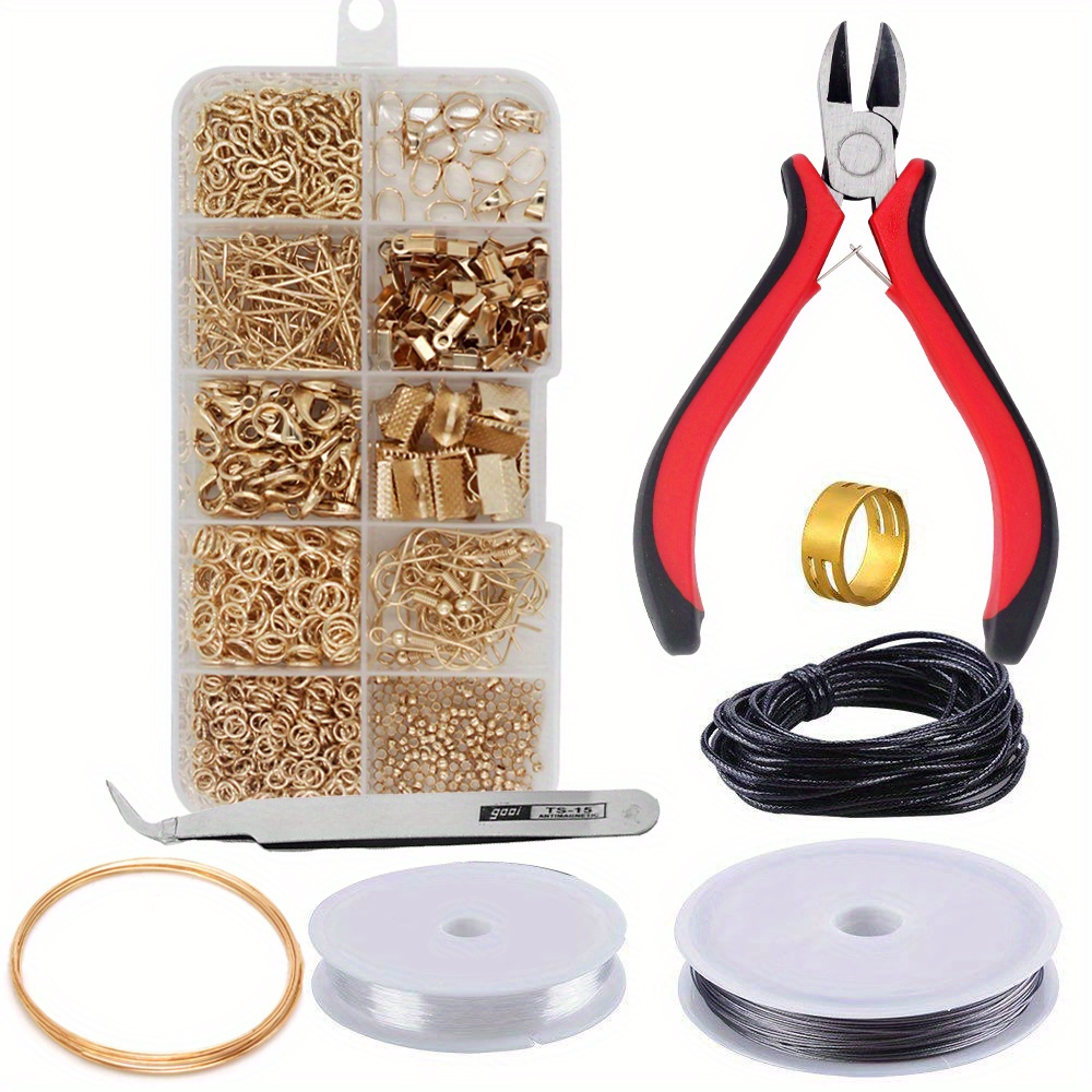 Jewelry Making Supplies Kit W/ Tools, Earring Charms, Jewelry Wires, Jewelry  Findings & Helping Hands for Jewelry Making and Repair 