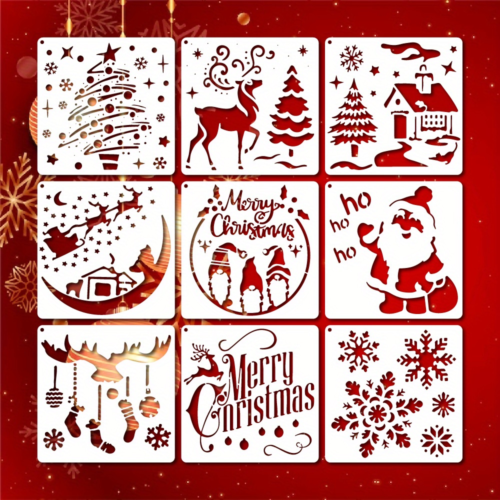 Christmas Snowflake Stencils For Painting Winter Christmas - Temu United  Arab Emirates