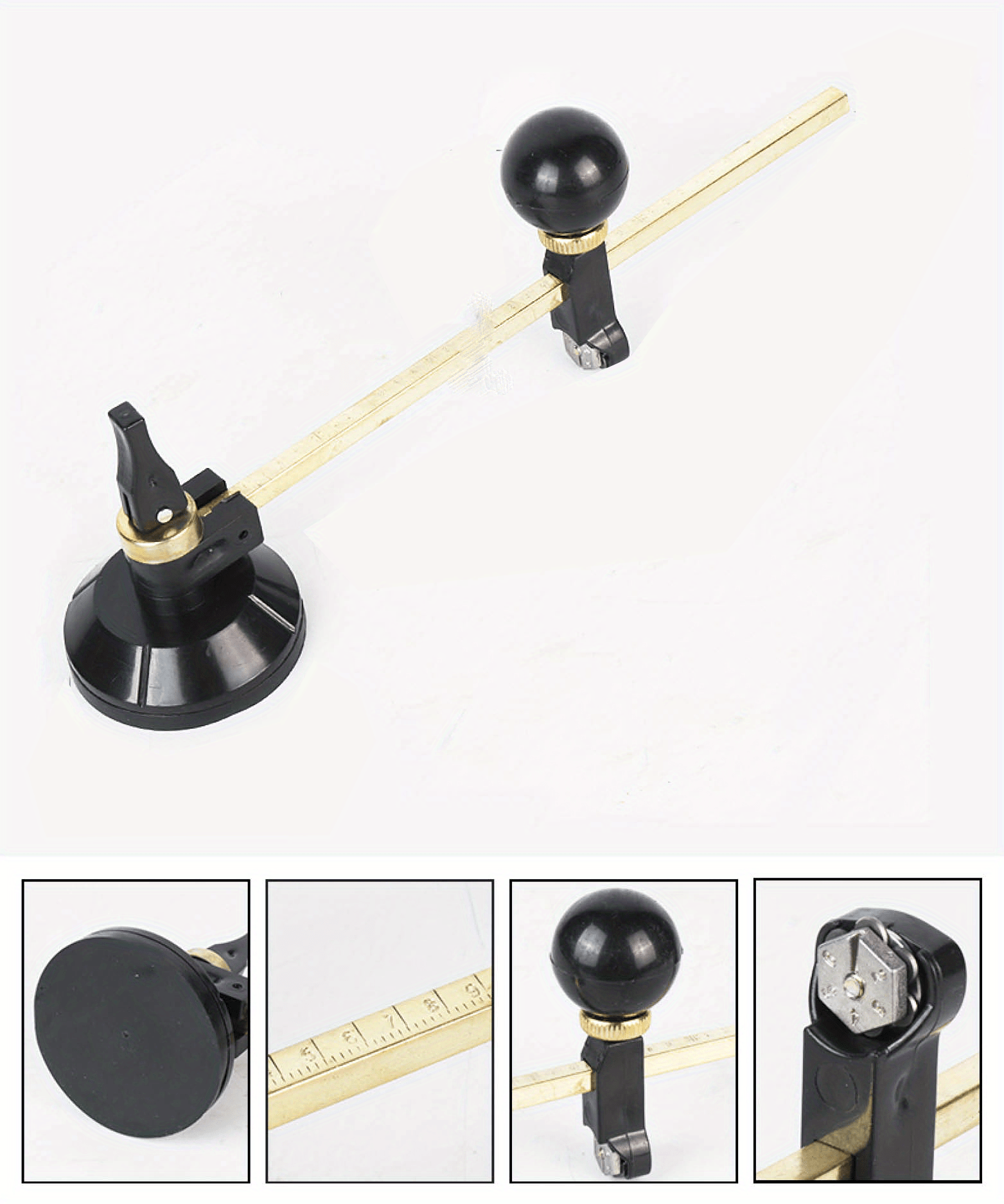 100cm Adjustable Compasses Type Glass Circle Circular Cutter with Suction  Cup 