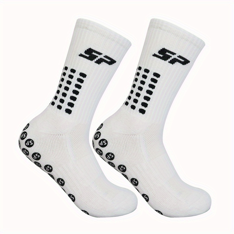 1 Pair Non-slip Football Sports Socks, Breathable Thicken Mid-tube Socks For Outdoor Cycling Running Basketball