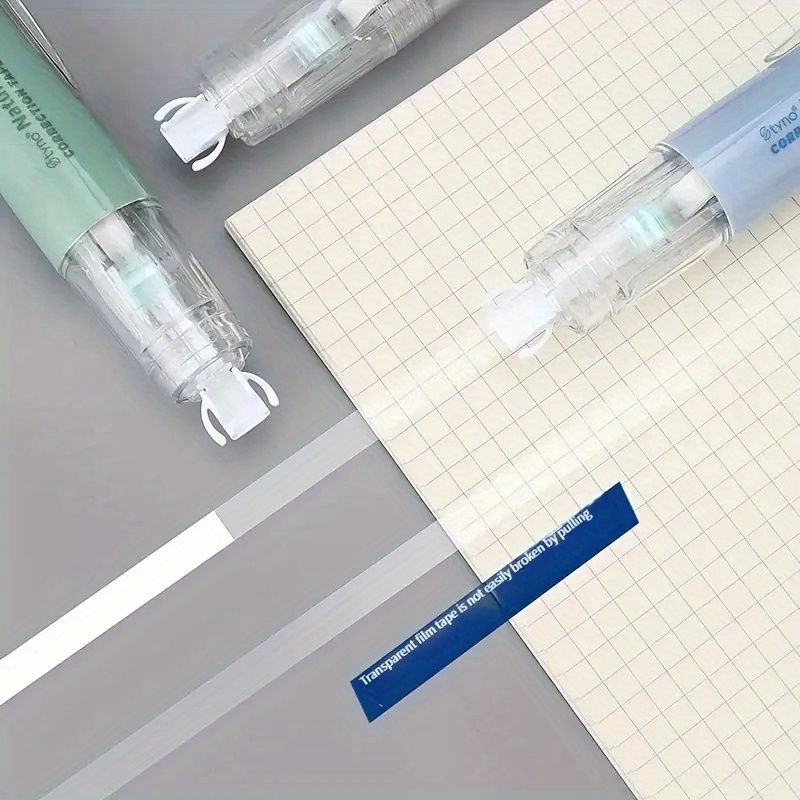 Hadanceo Correction Tape Pen Smooth Sliding Writing Correction Tape Pen  Multi-use Safe School Supplies 