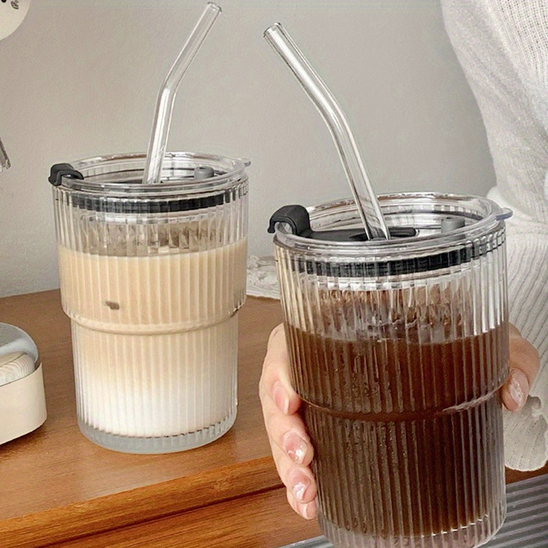 Cute Vertical Bamboo Cup For Milk, Coffee, And Water - High-value Glass  Tumbler For Home And Office Use - Aesthetic And Durable Drinkware For  Summer And Winter - Temu