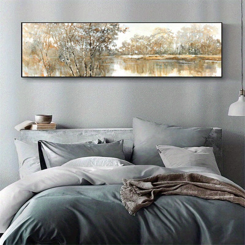 Hd Printed Abstract Landscape Painting Canvas Decorative - Temu