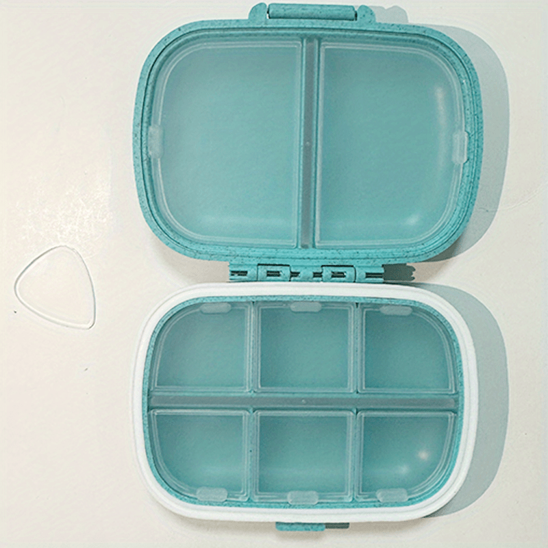 8-Compartment Sealed Pill Box for Travel Medicine Storage