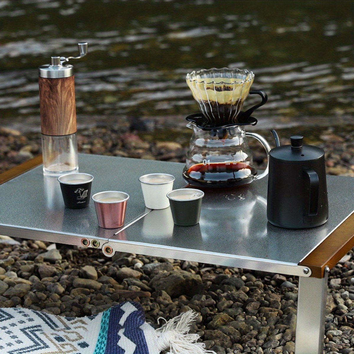 Acquista Tazza da campeggio all'aperto Tazza portatile con superficie  lucida impilabile in acciaio inossidabile per tè, birra, caffè, latte