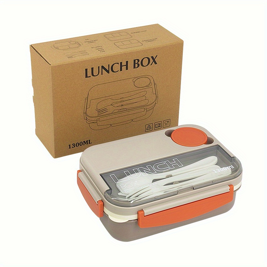 Bento Lunch Box, Lunch Box Kids - 1300ML Insulated Lunch Box with 4  Compartments Bento Box Adult Lunch Box, Leak Proof Lunch Box Containers  with