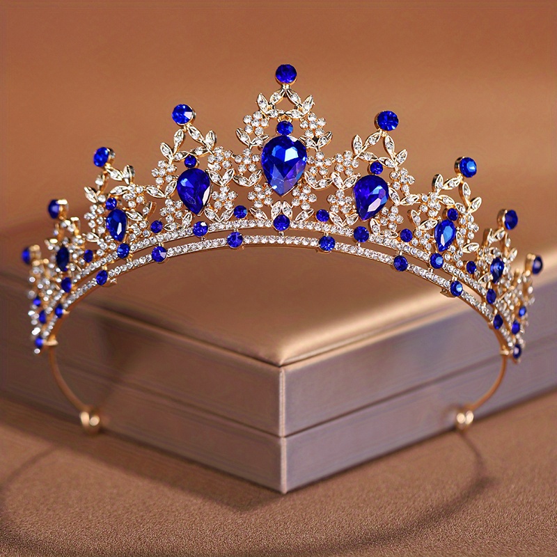 барочный стиль кристальная диадема корона королева сплав ободок для волос женские свадебные аксессуары для волос детали 5