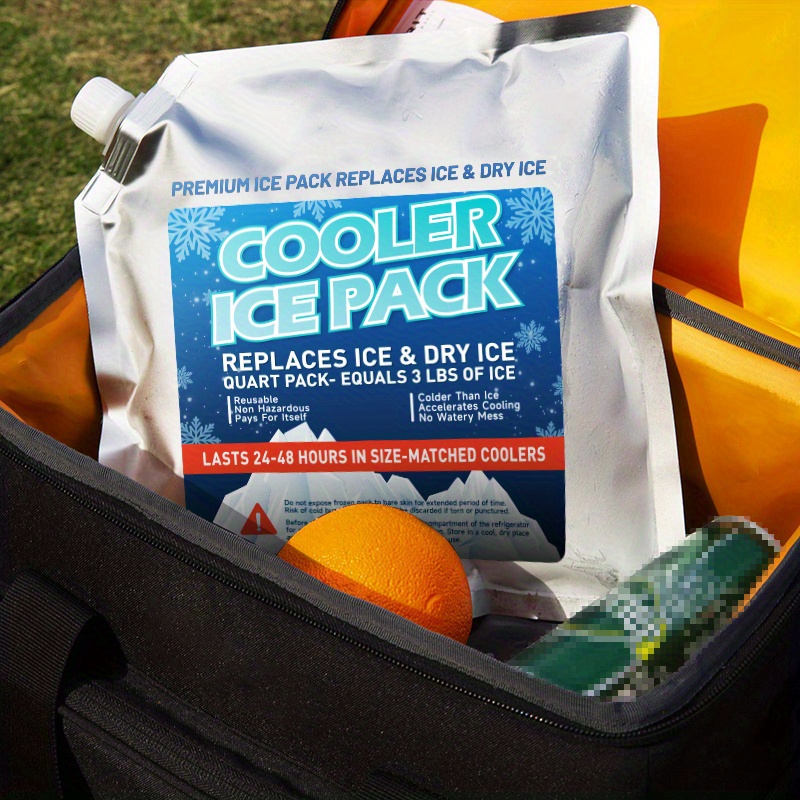 Long-lasting Reusable Cold Packs For Coolers, Lunch Bags, And Injuries -  Perfect For Beach, Fishing, And Home Kitchen Use - Temu
