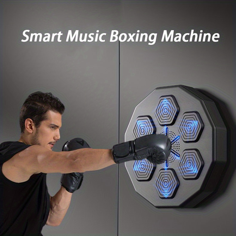  Máquina de boxeo Máquina de boxeo Máquina de boxeo de música  electrónica inteligente Equipo de boxeo Equipo de boxeo Recargable  Bluetooth conectado Boxeo Almohadilla de pared para ejercicio en el hogar